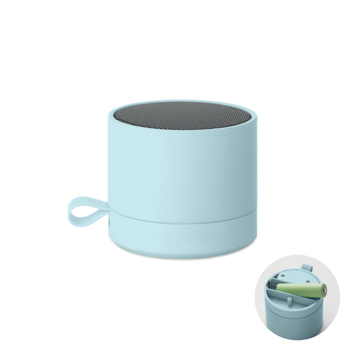 Haut-parleur sans fil personnalisable en métal Recar bleu bébé